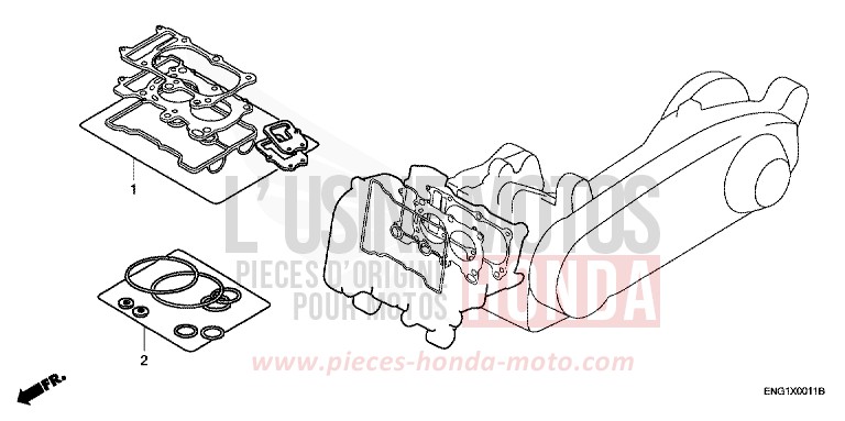 TROUSSE DE JOINT A de SILVER WING FORCE SILVER METALLIC (NH411) de 2004